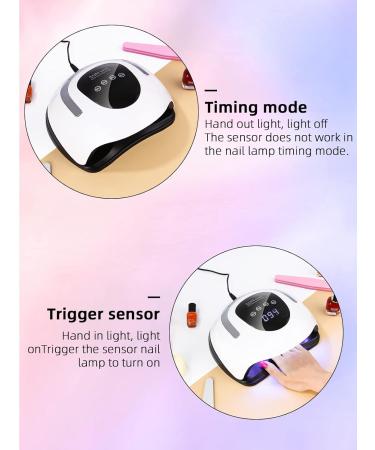 220W UV LED Nail Lamp - Professional Gel Nail Dryer with 4 Timers - Buy Online on GoSupps.com