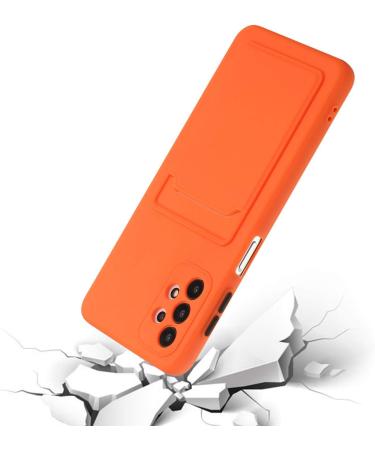 Tivenfezk Nadoli Orange Silicone Case for Samsung Galaxy A73 5G - Ultra Thin Shockproof Scratch-Resistant Wallet TPU Cover with Credit Card Holder - Buy Online on GoSupps.com
