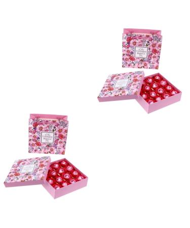 FRCOLOR 2 Boxes Rose Soap Floral Soap Bath Soap Shower Soap Flowers Scented Soaps Floral Scented Box Body