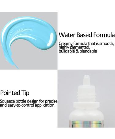 Mysense Light Blue Face Body Paint - Non-toxic Water Based Washable Halloween Makeup 0.6oz - Buy Online on GoSupps.com