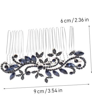 BELLIFFY Bride Hair Comb Blue Rhinestone Wedding Hair Comb for Bride - Vintage Flower Crystal Hairpin - Bridal Accessories for Bridesmaid Womens Hair Clips Headwear for Women Styling - Buy Online on GoSupps.com