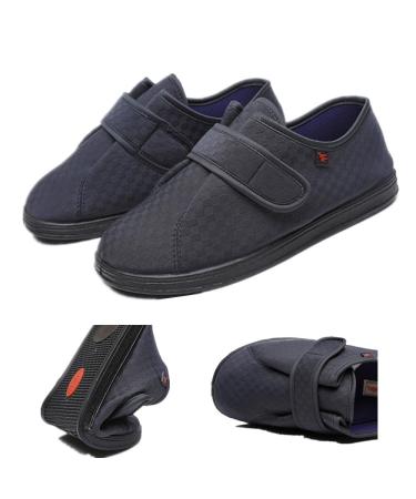 Diabetic Shoes Extra Wide Slip-on Shoes for Swollen Feet Lightweight Breathable Easy On/Off Adjustable and Comfortable Walking Shoes (Men 7.5)