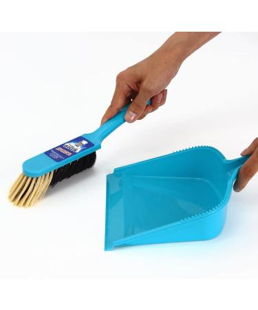 MR. SIGA Dustpan and Brush Set - Pack of 2, Blue & Grey | High-Quality Cleaning Tools - Buy Online on GoSupps.com