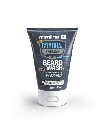 MENFIRST Gradual Gray Darkening Beard Wash Shampoo for Men, Reduces White Beard Color, 4.6 oz 4.6 Fl Oz (Pack of 1) Dark Shades