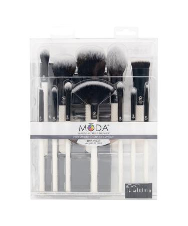 MODA Pro Full Face 13PC Makeup Brush Set - White | Travel Pouch Included | Perfect for Flawless Makeup Application - Buy Online on GoSupps.com