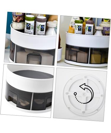 Zerodeko Cosmetic Containers 1pc Rotating Spice Rack To Rotate Household Swivel Frame 2 Tier Tray - Buy Online on GoSupps.com