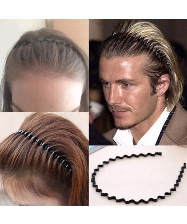 9-Piece Black Metal Hair Ties Set | Unisex Accessories for Men Women Boys & Girls | Flexible Comb & Wave Head Hangers - Buy Online on GoSupps.com