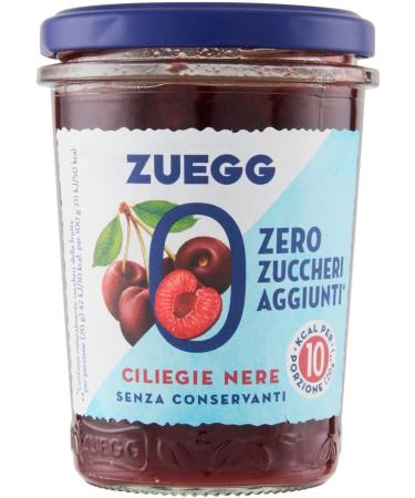 Italian Gourmet E.R. Zuegg Zero Zuccheri Sugar Free Black Cherry Jam Zero Sugars 220g + Polpa Italian Gourmet 400g (Pack of 6) - Buy Online on GoSupps.com