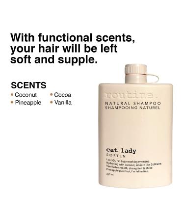 Routine Softening Shampoo | 350ml Hydrating Shampoo for Women & Men | Travel Size Paraben & Sulfate Free | The Cat Lady - Buy Online on GoSupps.com