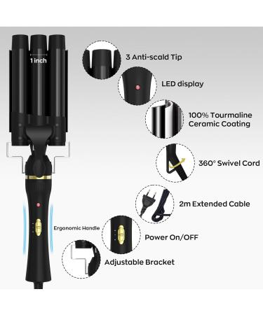 5 in 1 Wand Curling Iron Set with Hair Crimper and Ceramic Curler - Janelove F75 - Buy Online on GoSupps.com