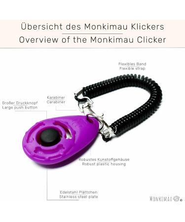 Monkimau Clicker for Dog & Cat Training - Effective Orange Training Tool for Pets - Buy Online on GoSupps.com
