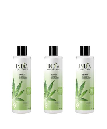 SPAR-PACK 3'er shampoo with hemp seed oil extract premium quality relief for dandruff greasy hair dry hair scaly and dry scalp.3x400 ml XXL size