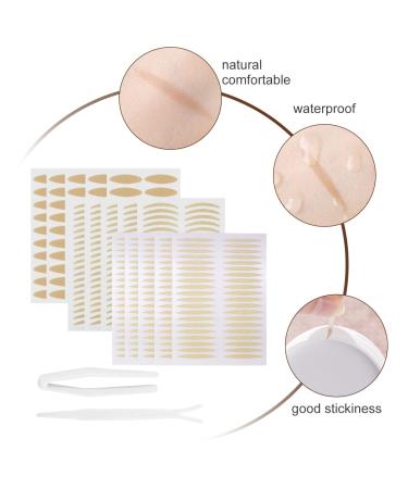 Invisible Double Eyelid Tape Stickers 600 Pcs with Fork Rod & Tweezer - Instant Eyelid Lift for Monolids - Buy Online on GoSupps.com