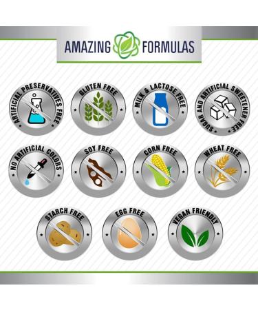 Amazing Formulas Berberine with Pure Ceylon Cinnamon 1200 Mg Per Serving | Premium Complex Supplement | Veggie Capsules | Non-GMO | Gluten Free | Made in USA (1 Pack | 120 Count) Unflavored 1 Count (Pack of 1) - Buy Online on GoSupps.com