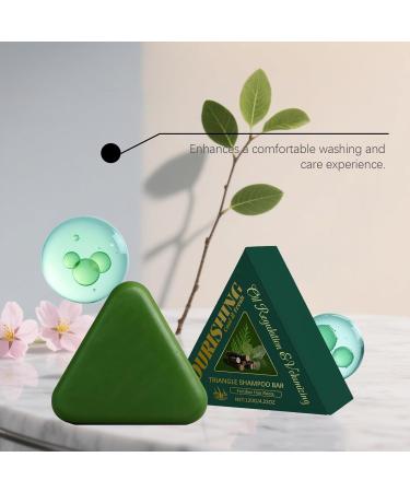  Generisch Nature Triangle Shampoo Bar Nature Seven Green Soap Nourishing Shampoo - Soothes and Strengthens Hair for Women and Men (Pack of 2) - Buy Online on GoSupps.com