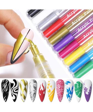 3 in 1 One Step Nail Polish Pen Nail Polish Pen One Step Nail Gel Pen-No Base and Top Coat Needed Nail Gel Painting Varnish Pen Nail Art Manicure Pen Nail Art Tools for DIY Nail Art Salon at Home 02 - Buy Online on GoSupps.com