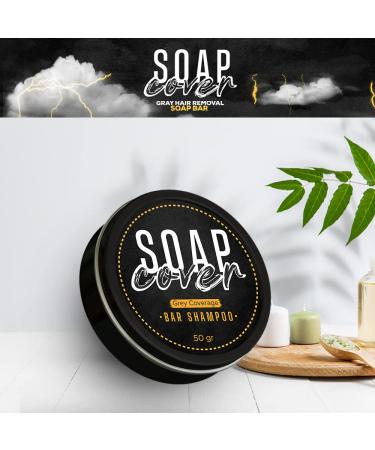 Gray Hair Coverage Soap - Darkening Compressed Soap Bar 1.7 Oz - Buy Online on GoSupps.com