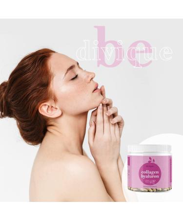 Divique Collagen and Hyaluronic Acid 270 Capsules - Multicollagen Type 1 2 3 5 10 - with Hyaluronic Acid Vitamin C Biotin and Selenium Zinc - Buy Online on GoSupps.com