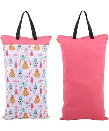 Hztyyier Hanging Wet Dry Cloth Diaper Bag 15.8x27.6inch - Large Capacity Reusable Diaper Pail Bag for Cloth Diapers or Laundry (#5) - Buy Online on GoSupps.com