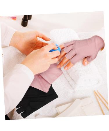 HAPINARY 2 Pairs Gloves Manicure Gloves Nail Accessories Gloves for Manicures Fingerless Gloves Nail Art Gel Anti Gloves Nail Rays Gloves Nail Light Nail Gloves Cotton - Buy Online on GoSupps.com