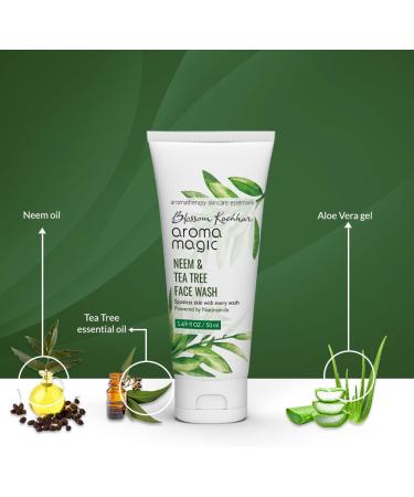 Aroma Magic Neem Tea Tree Face Wash 100ml - Natural Cleanser for Clear Skin - Buy Online on GoSupps.com