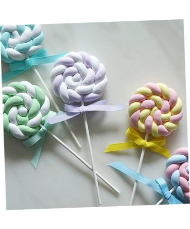 Ciieeo 9 Pcs Simulation Lollipop Cake Decorations Wedding Decor Candy Ornaments Lollipop Candy Sticks Prop Cartoon Design Dessert Shop Decor Candy Cane Ornaments Window Gift Clay Cute - Buy Online on GoSupps.com