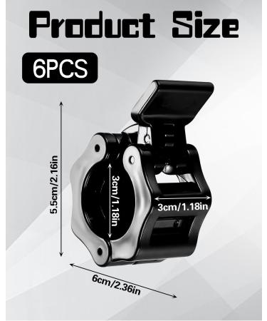 Carreuty 6 StK 30mm Dumbbell Closures - Quick Lock Barbell Clamps for Weightlifting & Fitness Training - Buy Online on GoSupps.com