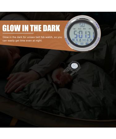 BESPORTBLE Mini Clip Microlight Watch Carabiner Fob Watch Backpacker Clip on Pocket Watch for Outdoor Sports Blue Dark Blue - Buy Online on GoSupps.com