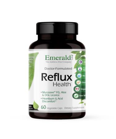 Emerald Labs Reflux Health - with Mucosave FG, Aloe Vera Extract and DGL Licorice for Digestive and Heartburn Support - 60 Vegetable Capsules