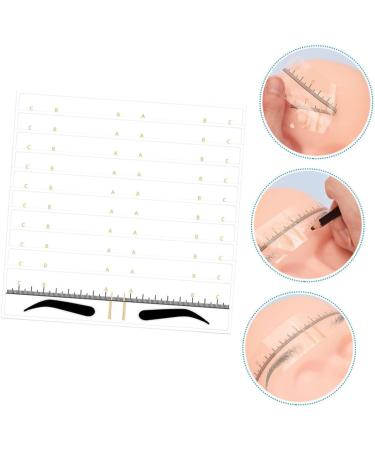 FRCOLOR 50pcs Eyebrow Positioning Ruler Nail Sticker Measuring Ruler Eyebrow Shaping Template Guide Ruler 18.00X3.80X0.10CM Yellow - Buy Online on GoSupps.com