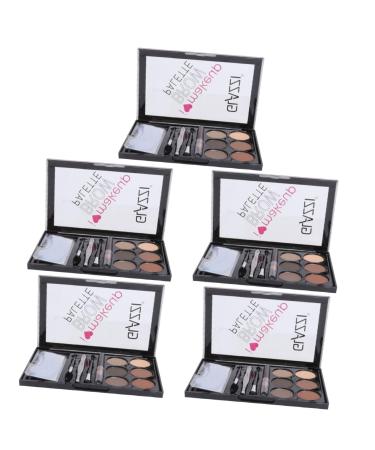 MAGICLULU 5 Sets Eyebrow Powder Set Matte Eyeshadow Lady Cosmetic Eyebrow Brush Eyebrow Pencil Makeup