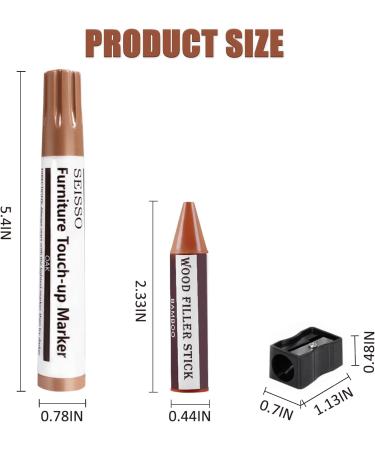 SEISSO Furniture Repair Kit - 18 Color Touch Up Markers & Wood Filler Sticks | Fix Scratches Stains & Holes on Wooden Furniture Cabinets Floors & Doors - International Shipping Available - Buy Online on GoSupps.com