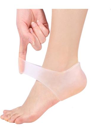 Crazy Sale: 2PC Silicone Moisturizing Gel Heel Protection Socks - Dry Cracked Foot Sleeves (White) - Comfort & Care for Your Feet - Buy Online on GoSupps.com