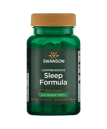 Swanson Comprehensive Sleep Formula 30 Tri-Layer Tabletss