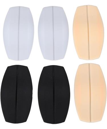 WOMEN SHOULDER PAD SOFT SILICONE NON SLIP ADJUSTABLE PADS SKIN BLACK WHITE COLOR FOR COMFORT AND SUPPORT - Buy Online on GoSupps.com