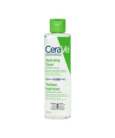CeraVe Hydrating Toner for Face with Hyaluronic Acid Niacinamide and Ceramides for Sensitive Dry Skin | Alcohol-Free Fragrance-Free Non Comedogenic | Full Size 200 mL