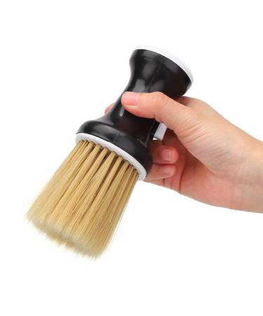 Barber Neck Brush Neck Duster Brush for Hair Cutting Soft Neck Cleaning Brush Hairdressing Neck Face Duster Brush (Black)
