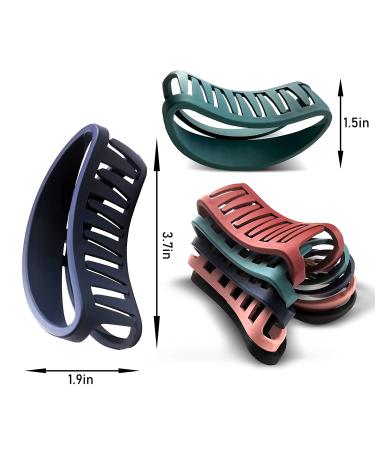 Large 3.7 Inch Non-Slip Matte Hair Claw Clips - 5 Color Set for Women and Girls - Strong Hold for Thick or Thin Hair - Comfortable & Fashionable - Buy Online on GoSupps.com