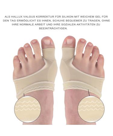 Norhogo Big Toe & Toe Relief Prefuspolster - Hallux Valgus Socks for Hammer Toe Pain Relief - Unisex Skin Tone Size 35-40 - Buy Online on GoSupps.com