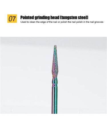 Nail Drill Bits Nail Polishing Grinding Tungsten Steel Nail Polishing Head Ceramic Nail Drill Bits Set for Nail Salon Home Use - Buy Online on GoSupps.com