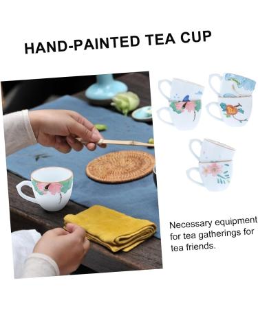 Zerodeko 6pcs Cups Tea Durable Delicate Fu Teaware Household Single Hand-Painted Exquisite Ceramic Kung As Shown 8X6X5CM - Buy Online on GoSupps.com