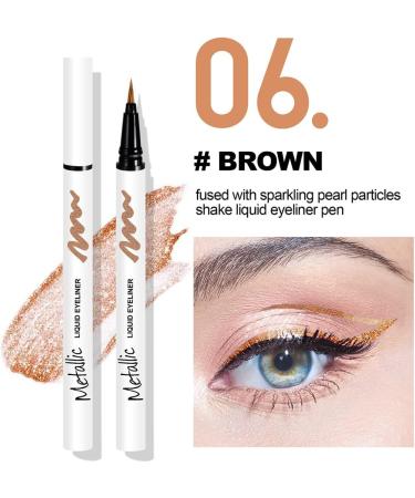LXZJJM Professional Pearlescent Glitter Liquid Eyeliner - Long-Lasting Waterproof Cruelty-Free and Vegan Smooth and Easy to Apply (6pcs 4.2g/0.15OZ) - Buy Online on GoSupps.com