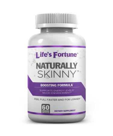 Life's Fortune Naturally Skinny Formula Helps to Boost Metabolism Increasing Energy and Helping to Digest Quicker 60 Veggie Caps