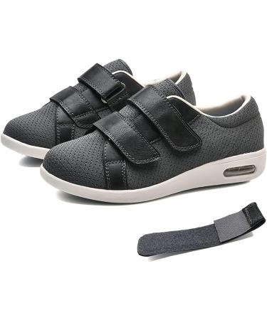 Women's Diabetic Shoes - Extra Wide Adjustable Walking Sneakers for Swollen Feet | Size 9 Wide Grey - Buy Online on GoSupps.com