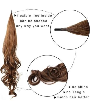 Ponytail Extension Flexible Winding Type Long Wavy Hair Magic Wand High Ponytail Fluffy Hair Extension Synthetic Wig 32-inch Ponytail Women Ponytail Hair Extension(12L) 32inches 12L - Buy Online on GoSupps.com