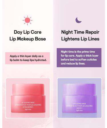Lip Sleeping Mask Set-5 Pcs Lip Balm Hydrating Lip Mask Overnight Lip Treatment Care for Dry Cracked Lips Day &Night Moisturize &Nourish Korean Lip Gloss Women to Improve Lip Color With Shea Butter 5pcs - Buy Online on GoSupps.com