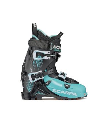 SCARPA Women's GEA Alpine Touring Ski Boots for Backcountry and Downhill Skiing Aqua/Black 23.5