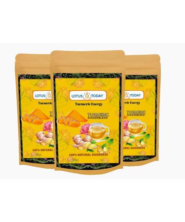 lotustoday Lotustoday Herbs Detoxifying Tea 21 Pack of 3 63 Herbal Tea Blends (Turmeric Blend Ginger 63 Tea Bags - 3 Pack)