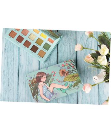 Healvian 2 Pcs Eyeshadow Powder Female Eyeshadow Cosmetic Pallet Portable Eyeshadow Compact Eyeshadow Palette 1 count (Pack of 1) Greenx2pcs - Buy Online on GoSupps.com