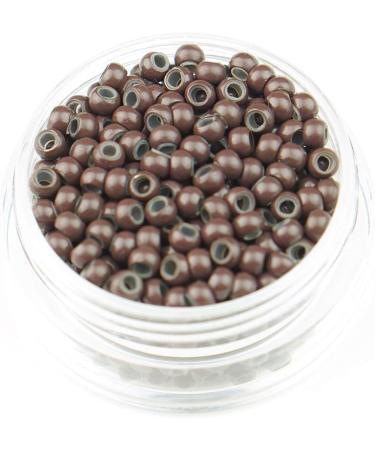 KOCONI Nano Rings Silicone Lined 3mm Hair Extension Beads - 200PCS #5 Brown - Buy Online on GoSupps.com